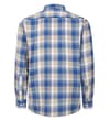 Thumbnail Dusty blue checked flannel shirt, back view.
